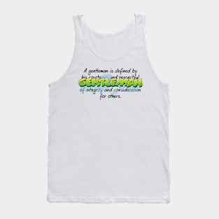 Gentleman Graffiti Art Design Tank Top